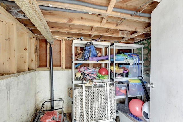 view of storage room