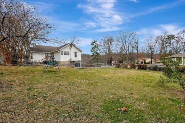 view of yard featuring a playground