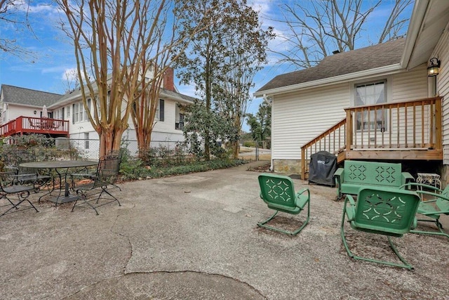 view of patio featuring area for grilling