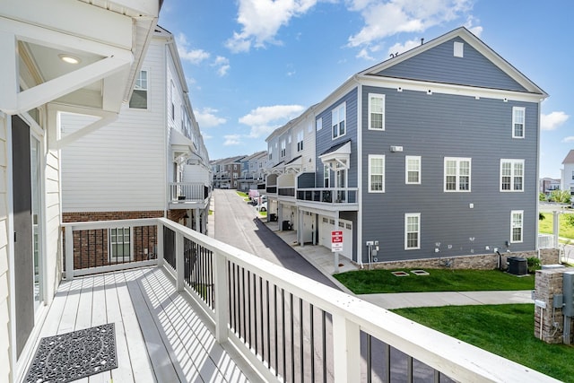 balcony with central AC