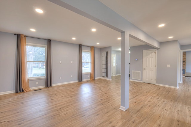 interior space featuring light wood-type flooring