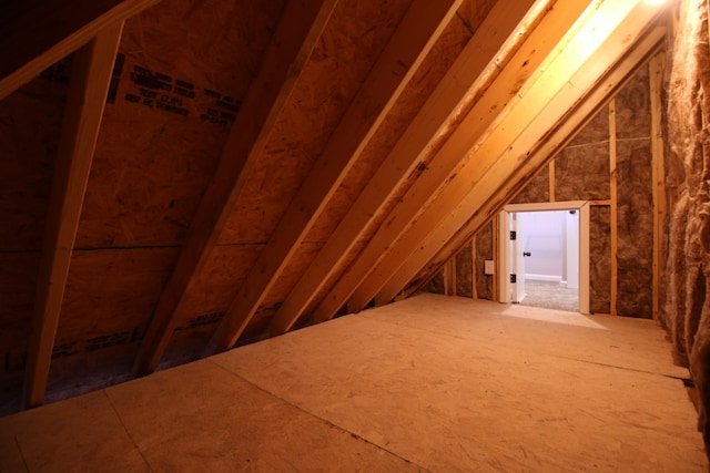 view of attic