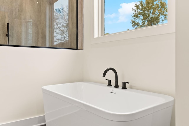 bathroom featuring sink and a bathing tub