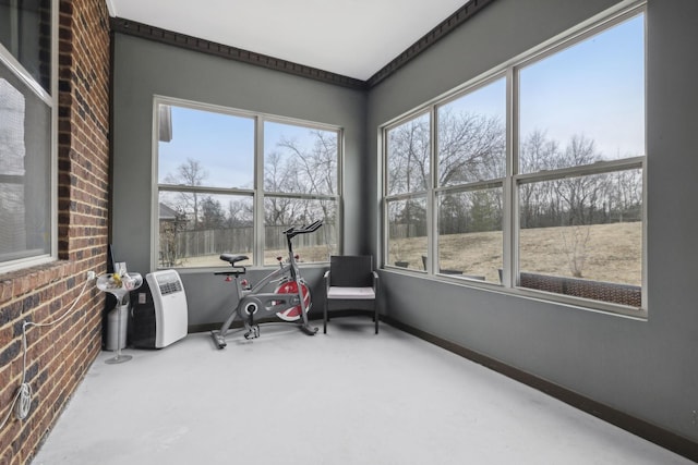 view of sunroom