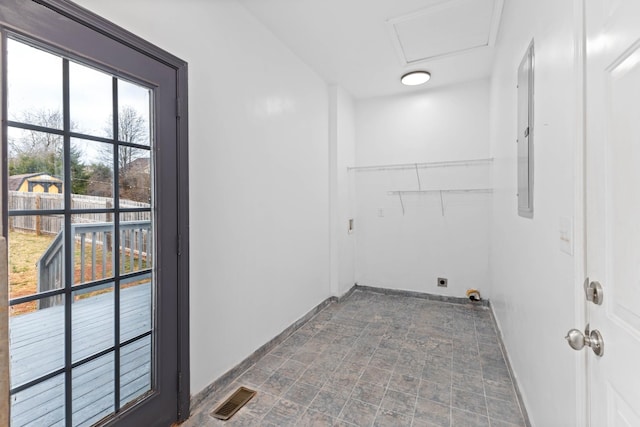 laundry area featuring hookup for an electric dryer