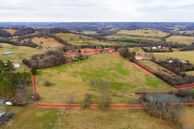 aerial view with a rural view