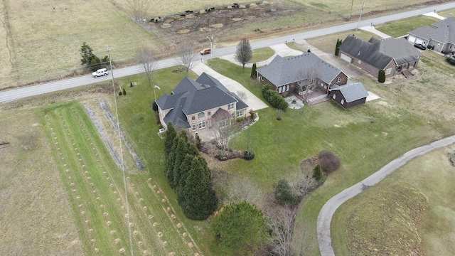 bird's eye view featuring a rural view