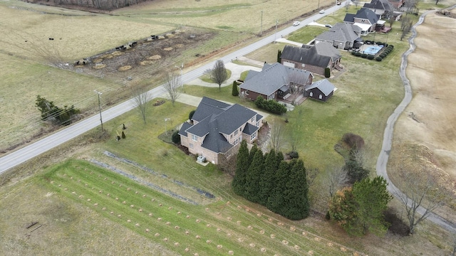 drone / aerial view featuring a rural view