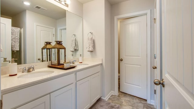 bathroom with vanity