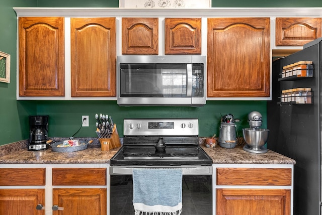 kitchen with appliances with stainless steel finishes