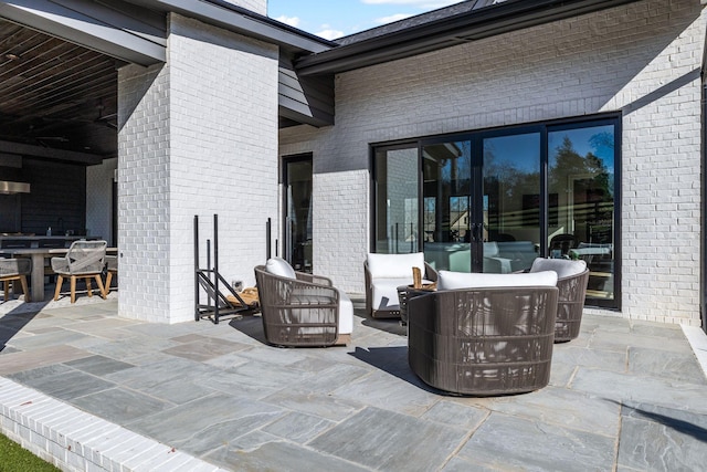 view of patio / terrace with an outdoor living space