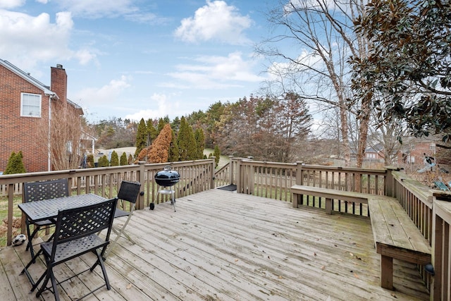 view of wooden deck