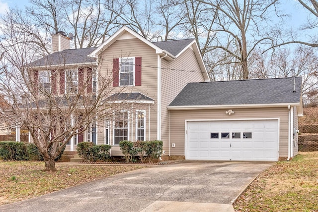 front facade featuring a garage