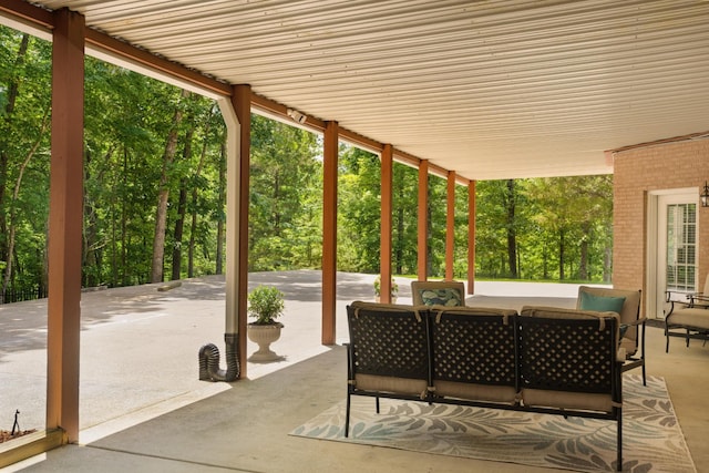 view of patio / terrace featuring an outdoor hangout area