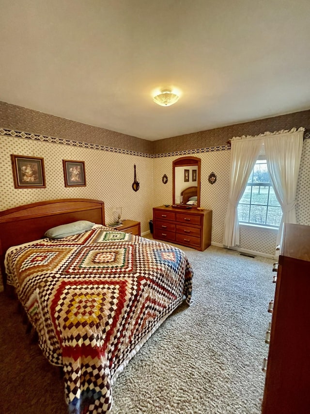 view of carpeted bedroom