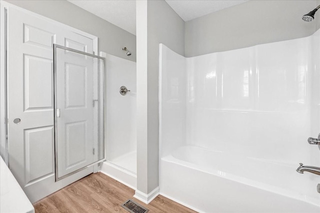 bathroom featuring hardwood / wood-style flooring