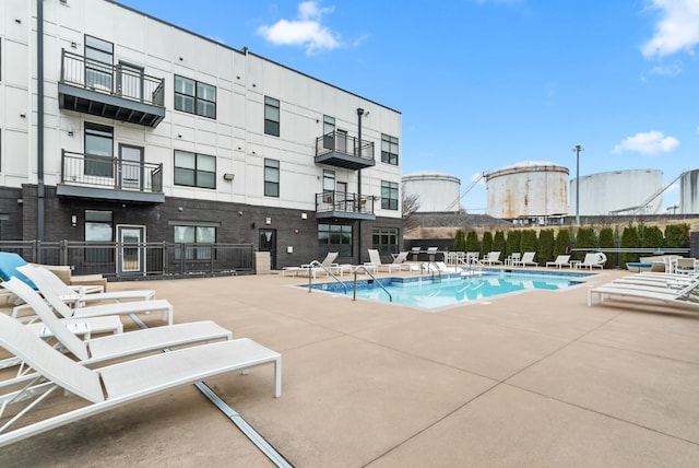 view of pool with a patio