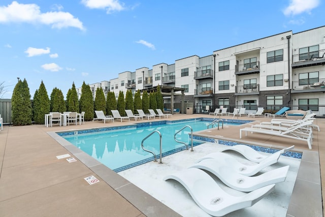 view of pool with a patio