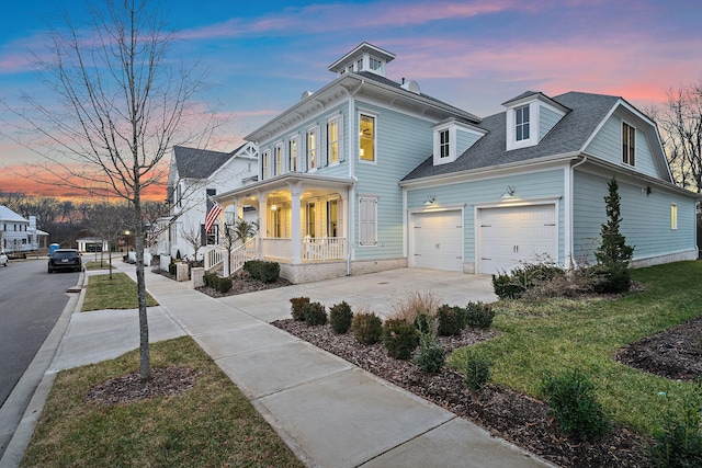 view of front of house featuring covered porch