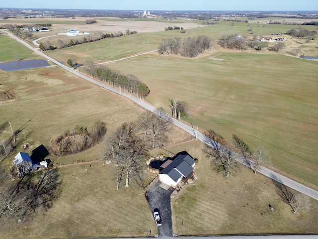 bird's eye view with a rural view