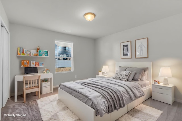 3280 Holiday Ln, Columbia, TN 38401 - bedroom with light colored carpet and a closet