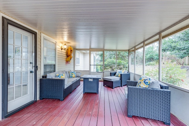 view of sunroom