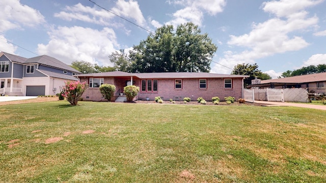 view of front of house with a front yard