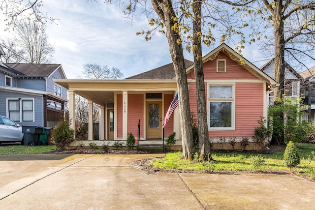 view of front of home with a porch