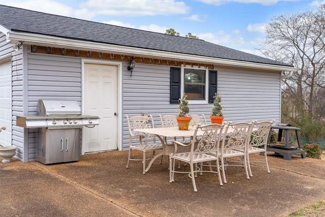 view of patio with grilling area