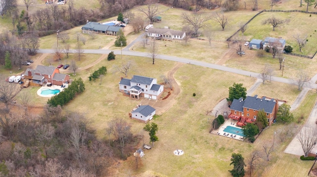 drone / aerial view featuring a rural view