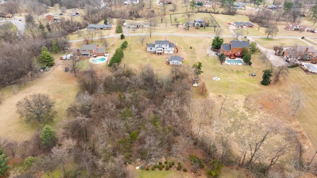 bird's eye view with a rural view