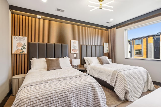 bedroom with ceiling fan