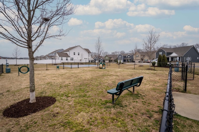 view of community with a lawn