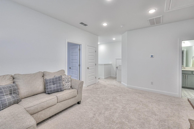 view of carpeted living room