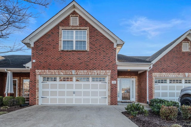 view of property with a garage