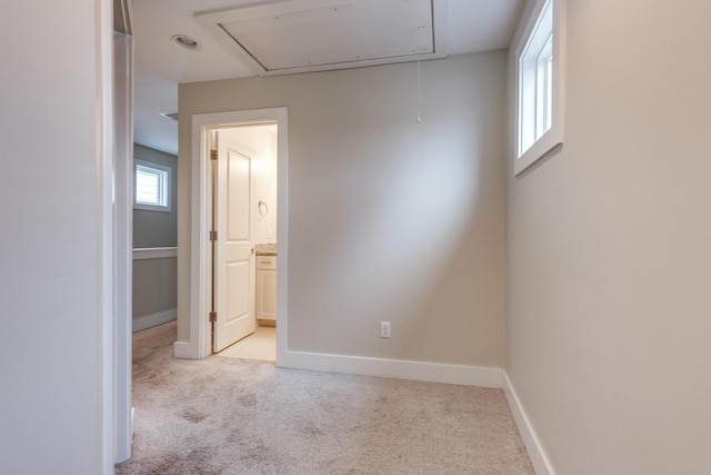 view of carpeted spare room