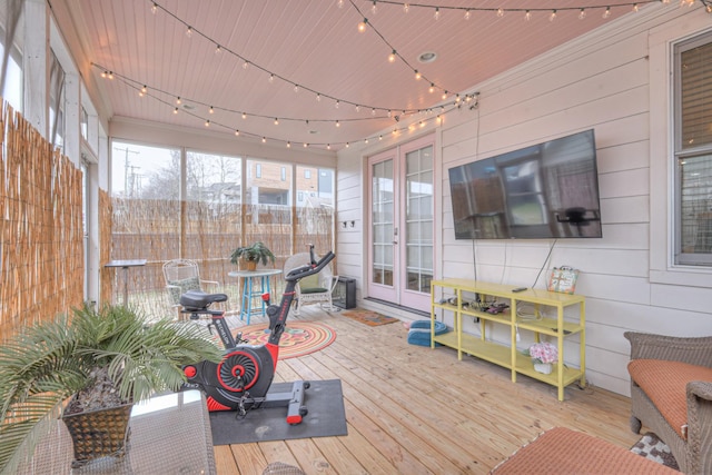 view of sunroom / solarium