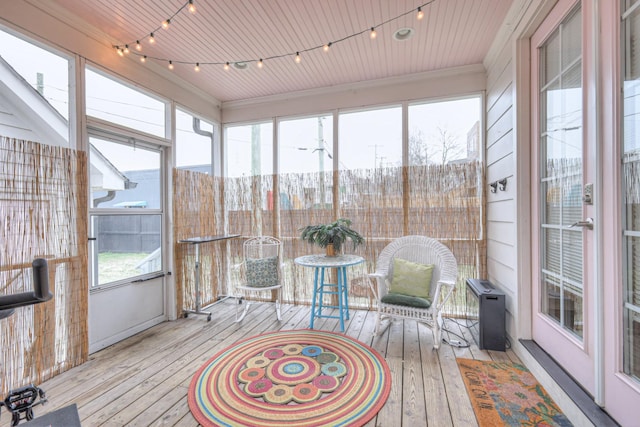 view of sunroom