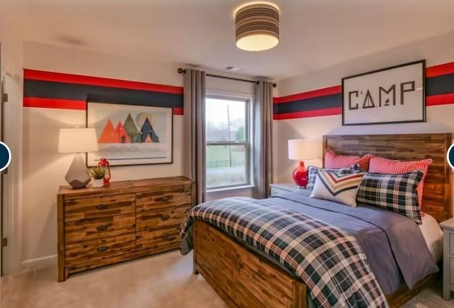 bedroom with carpet floors