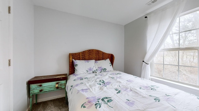 bedroom with carpet floors