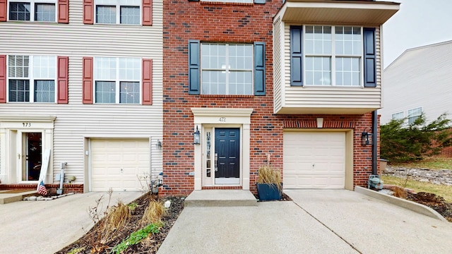 view of property with a garage