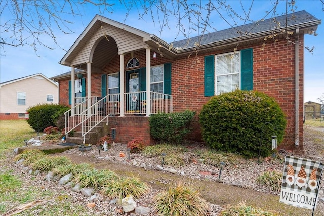 view of front of house with a porch