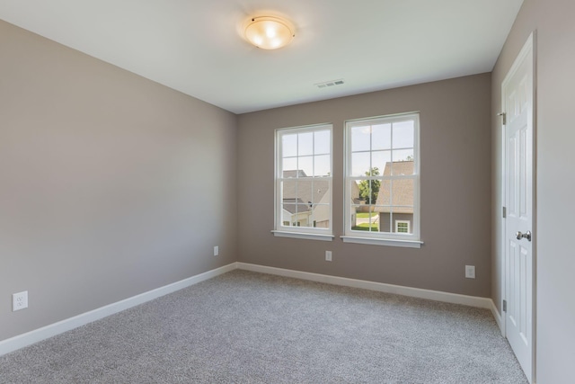 view of carpeted empty room