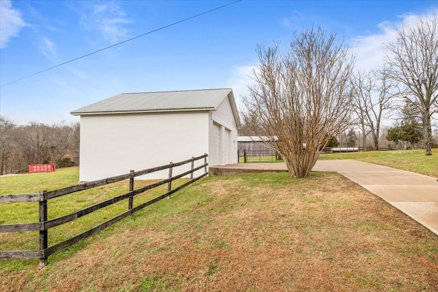 view of home's exterior featuring a yard