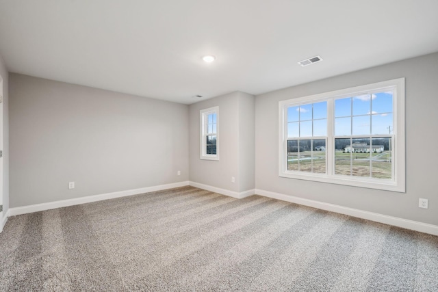 view of carpeted empty room