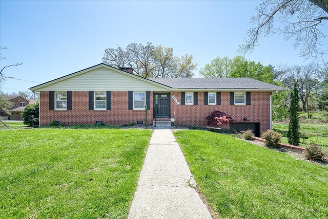 515 E 4th St, Cookeville, TN 38501 - ranch-style house with brick siding, a front lawn, and crawl space