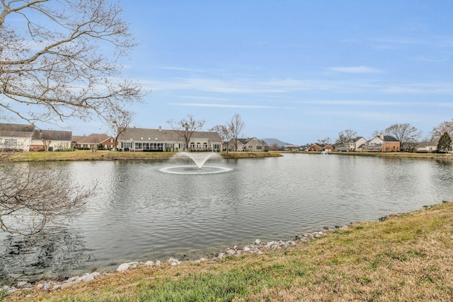 property view of water with a residential view