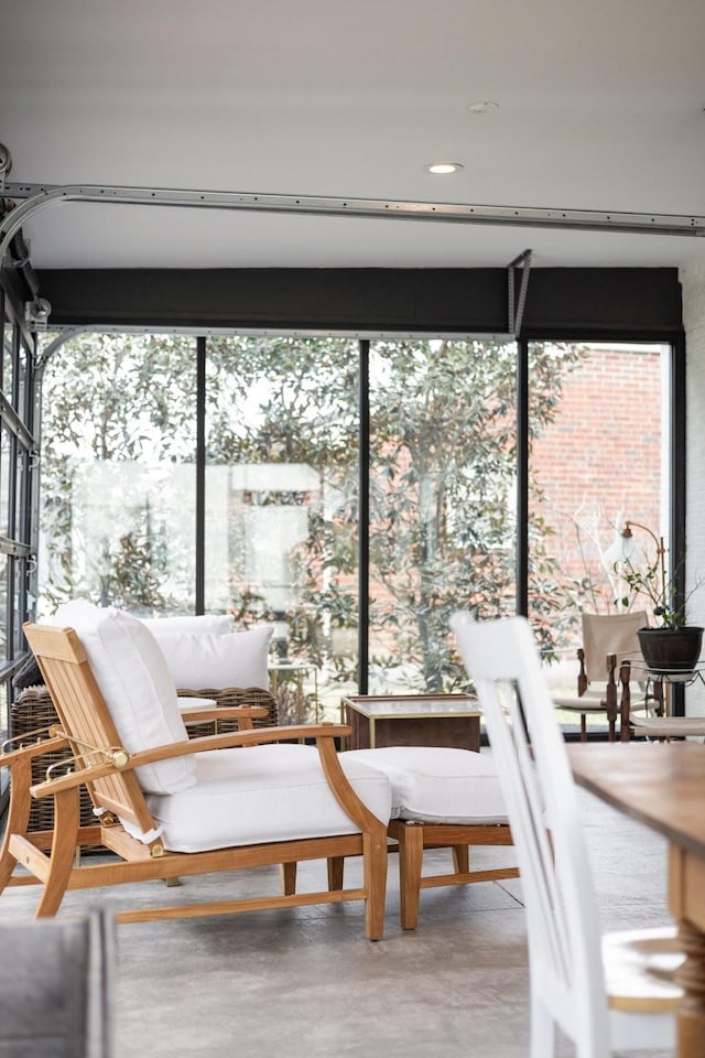 view of sunroom