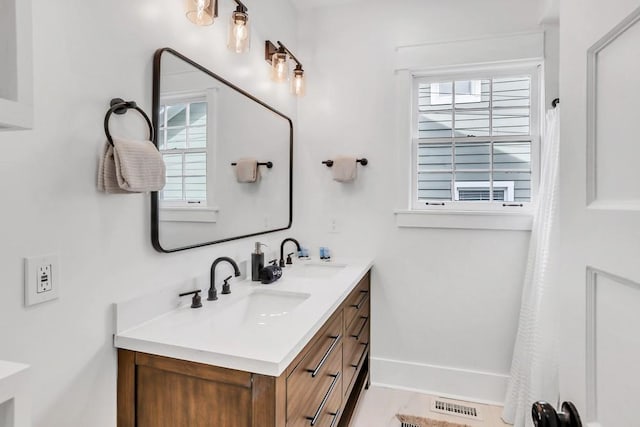 bathroom featuring vanity