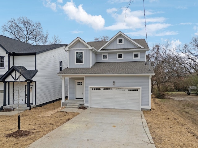 view of front of home featuring a garage